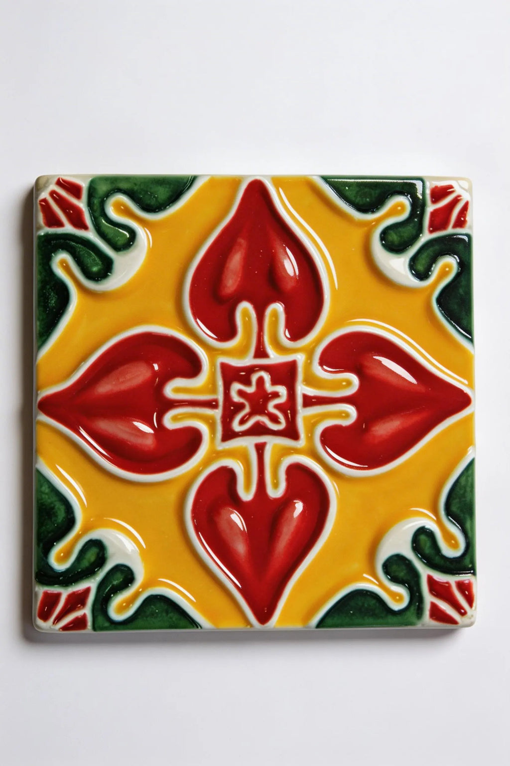 Azulejo_Coração Amarelo Girassol