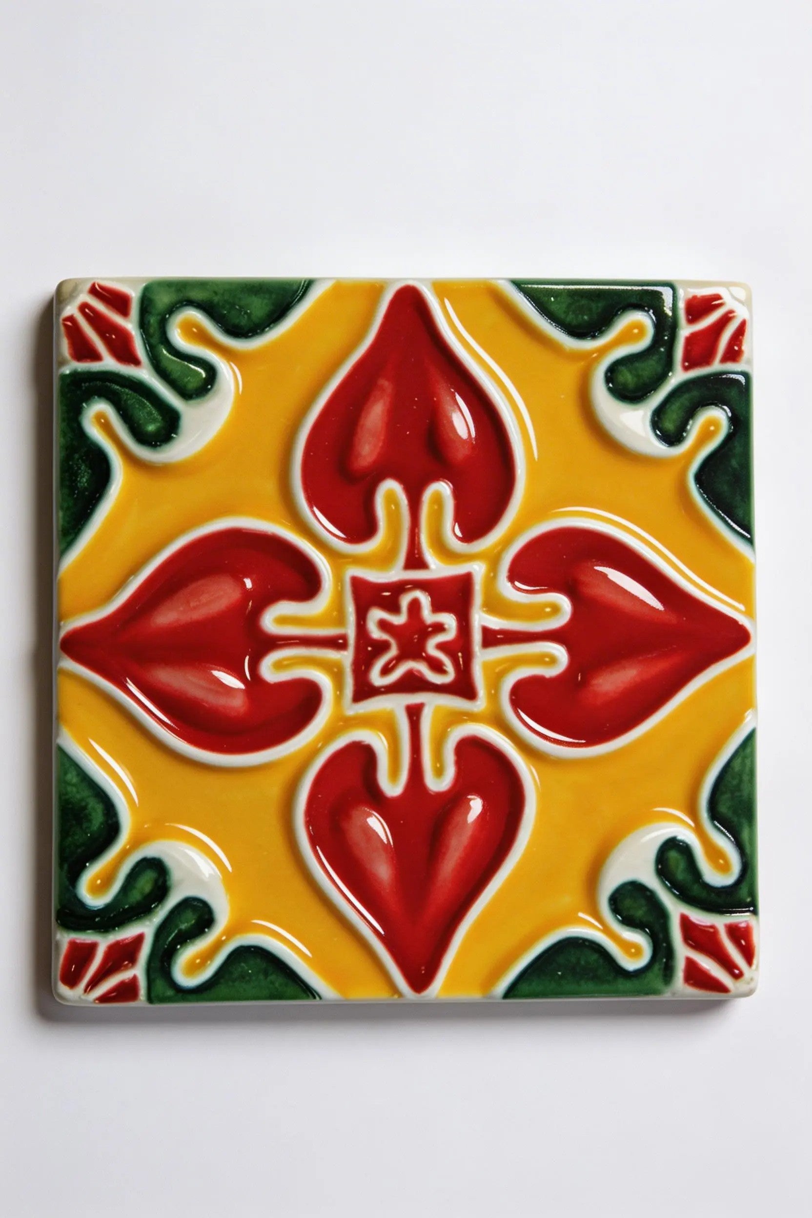 Azulejo_Coração Amarelo Girassol