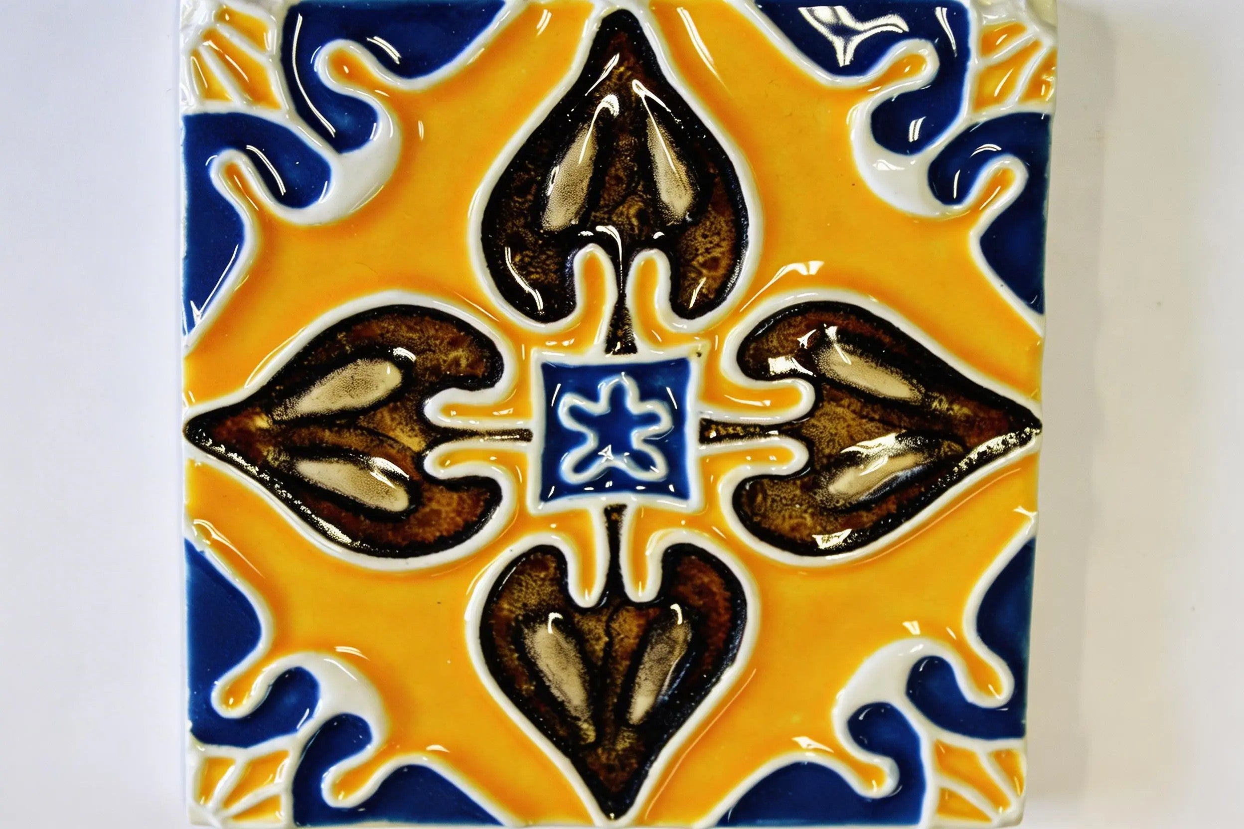 Azulejo_Coração Amarelo Girassol