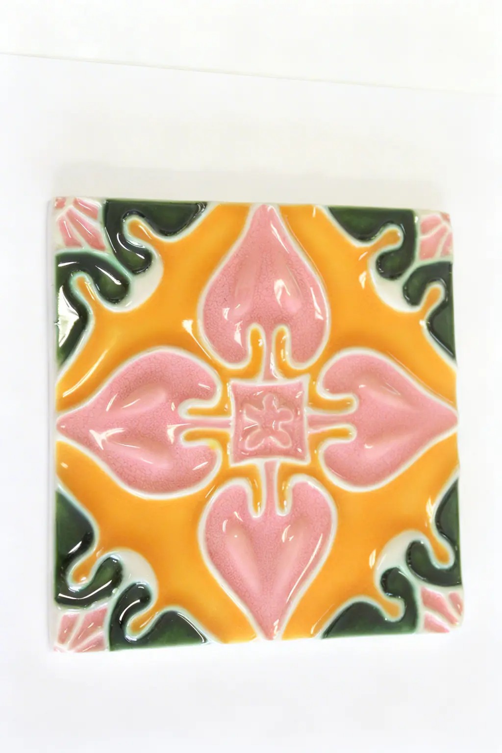 Azulejo_Coração Amarelo Girassol