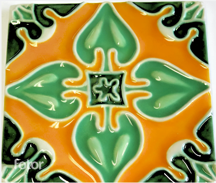 Azulejo_Coração Amarelo Girassol