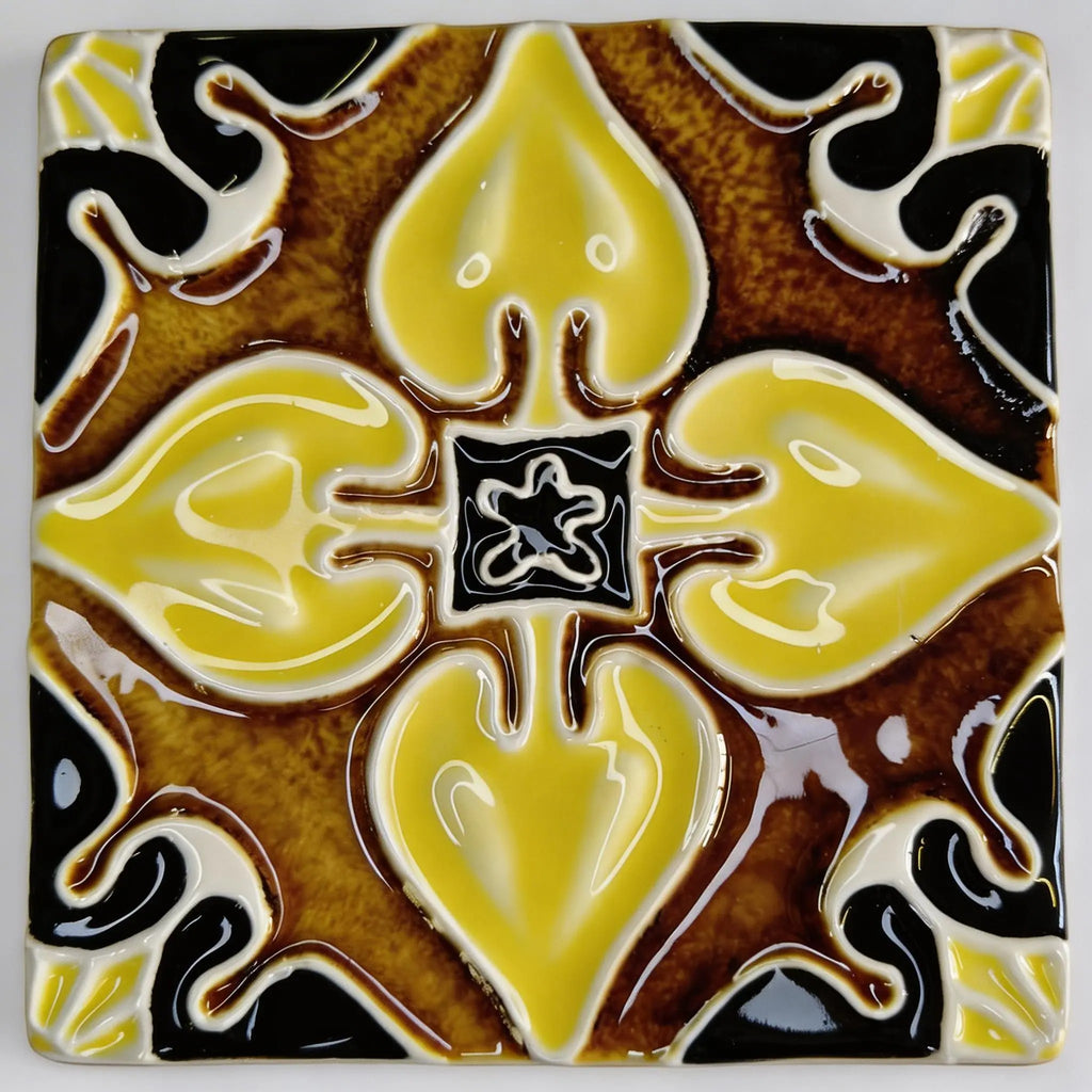 Azulejo_Coração Castanho Mel
