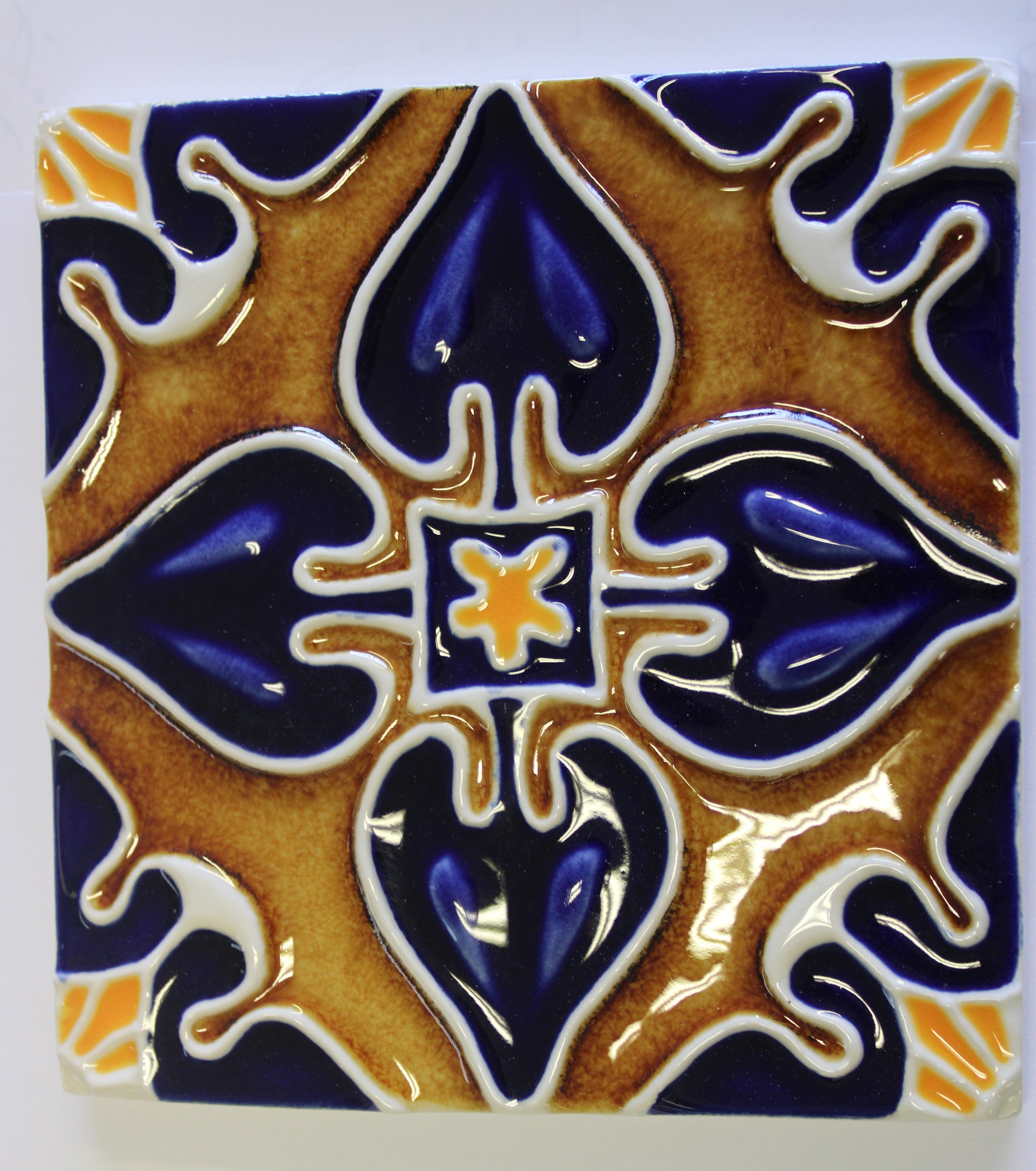 Azulejo_Coração Castanho Mel
