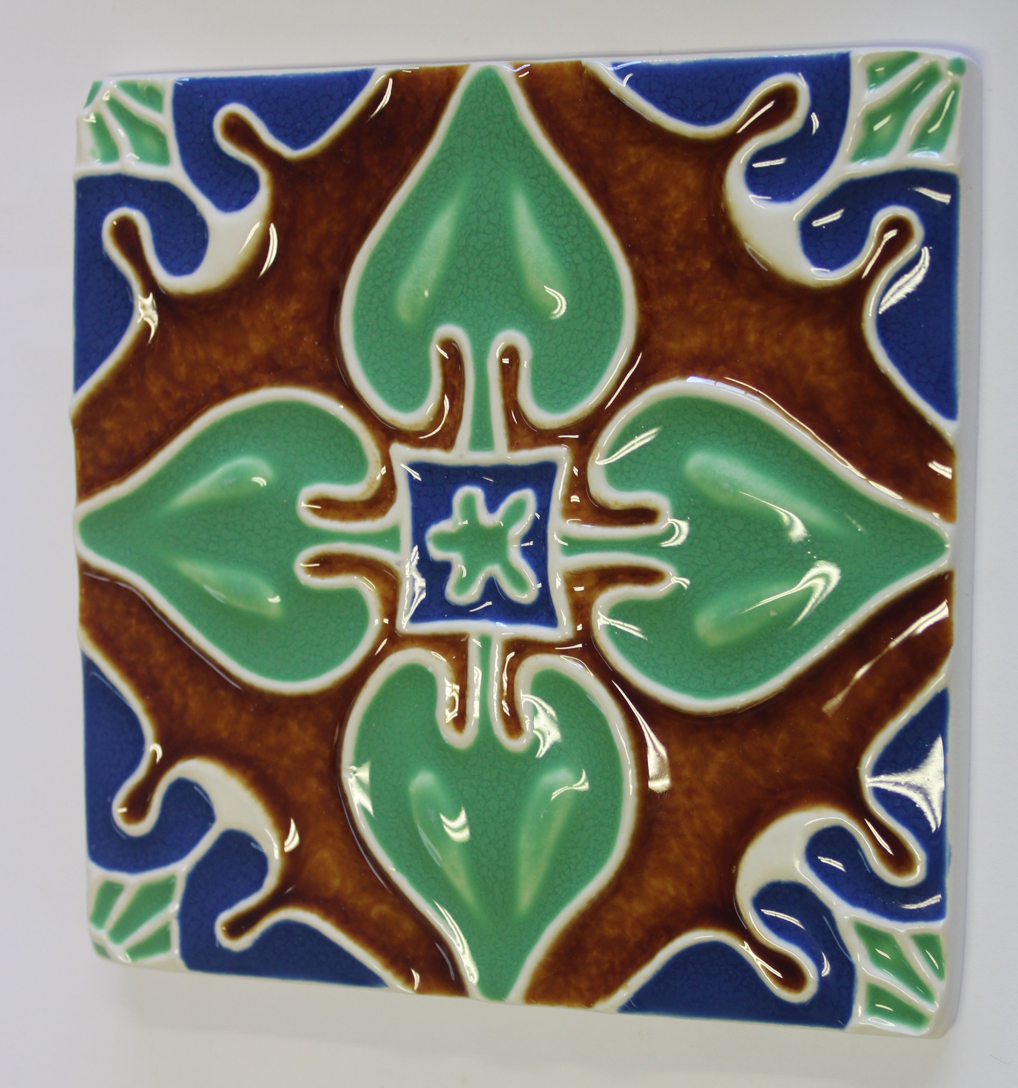 Azulejo_Coração Castanho Mel