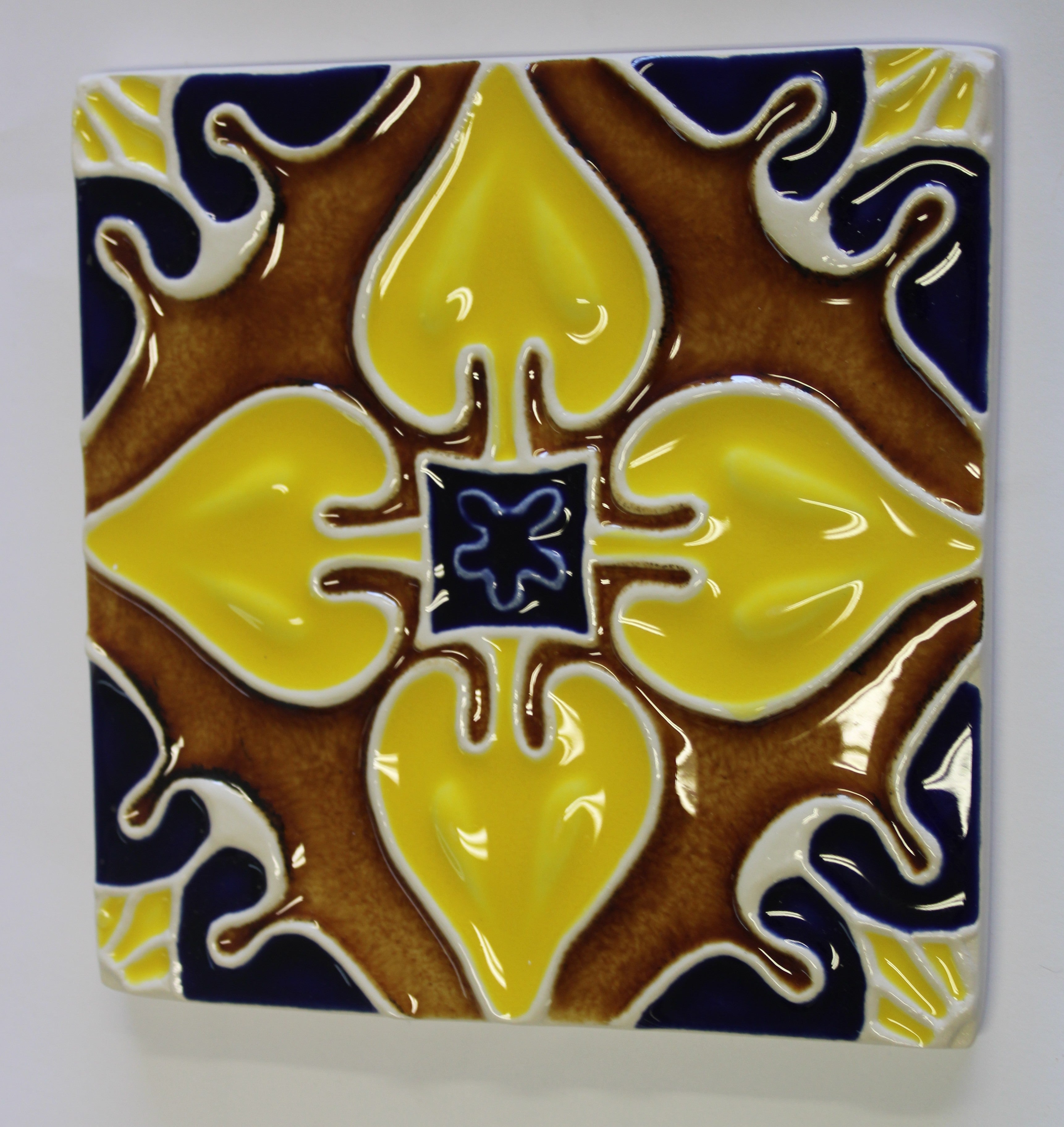 Azulejo_Coração Castanho Mel