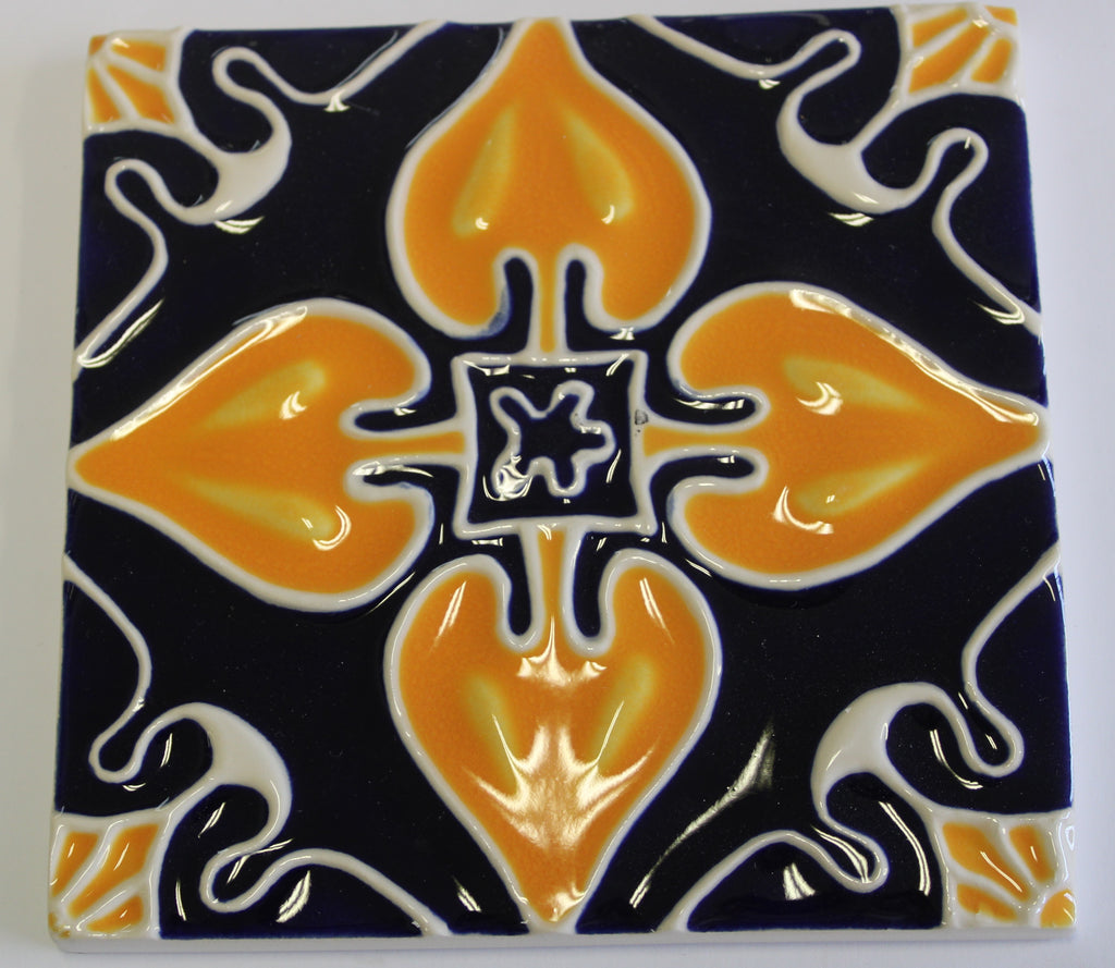 Azulejo_Coração Azul Cobalto