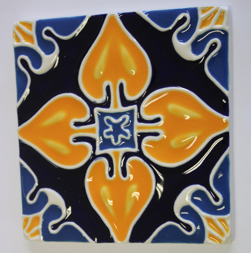 Azulejo_Coração Azul Cobalto