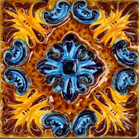 Flor do Lis Azul e Castanho