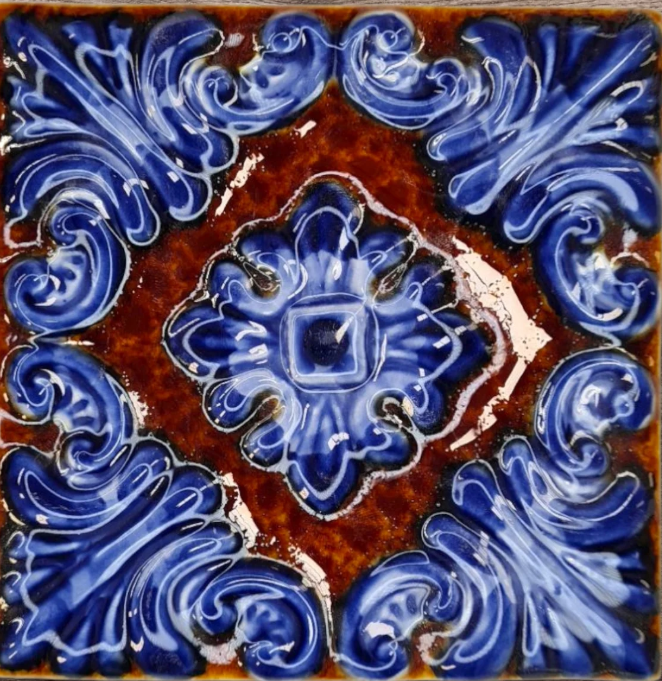 Flor do Lis Azul e Castanho